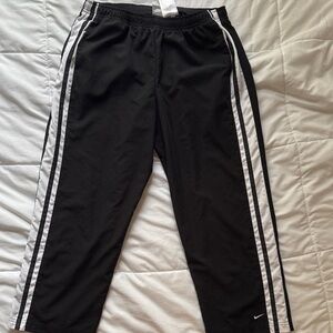 Excellent Condition Nike Kids Black Joggers with White Stripes #279